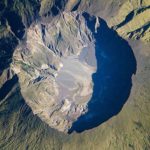 When Mt. Tambora erupted, it blew off the top one third (4746 feet) of the mountain leaving a crater 3 miles wide and half a mile deep. 